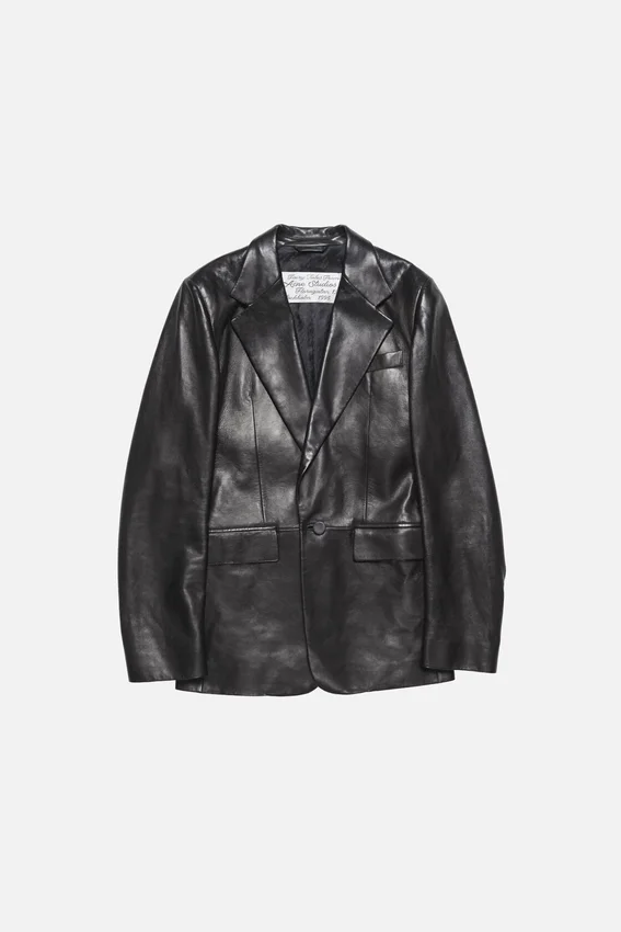 Leather suit jacket
