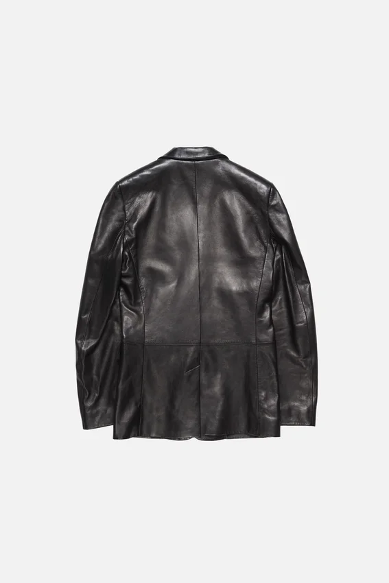 Leather suit jacket