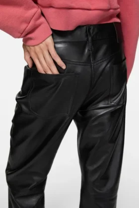 Leather trousers – regular fit