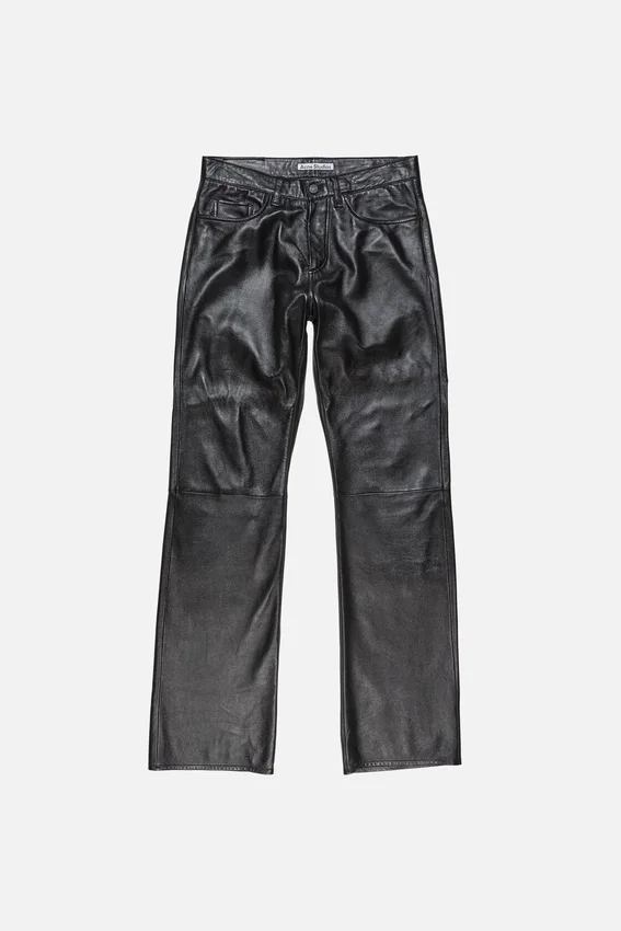 Leather trousers - regular fit