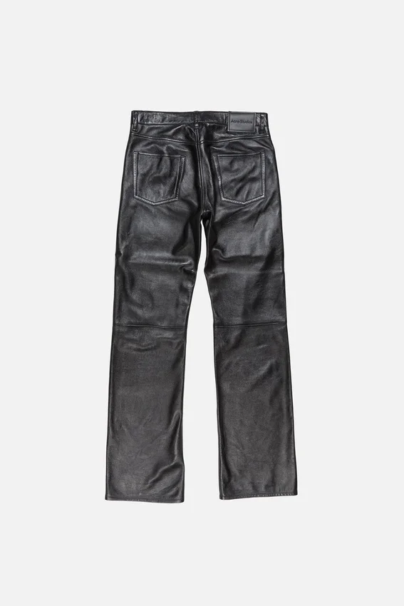 Leather trousers - regular fit