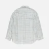 Linen check button-up shirt