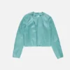Lizard leather biker jacket