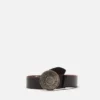 Logo leather belt
