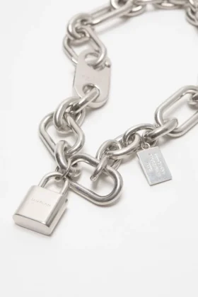 Logo padlock necklace