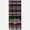 Logo scarf with fringe