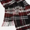 Logo scarf with fringe