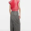 Long denim skirt
