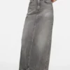Long denim skirt