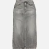 Long denim skirt