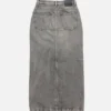 Long denim skirt