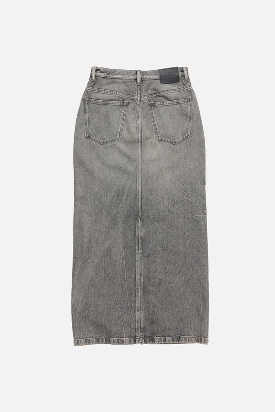 Long denim skirt