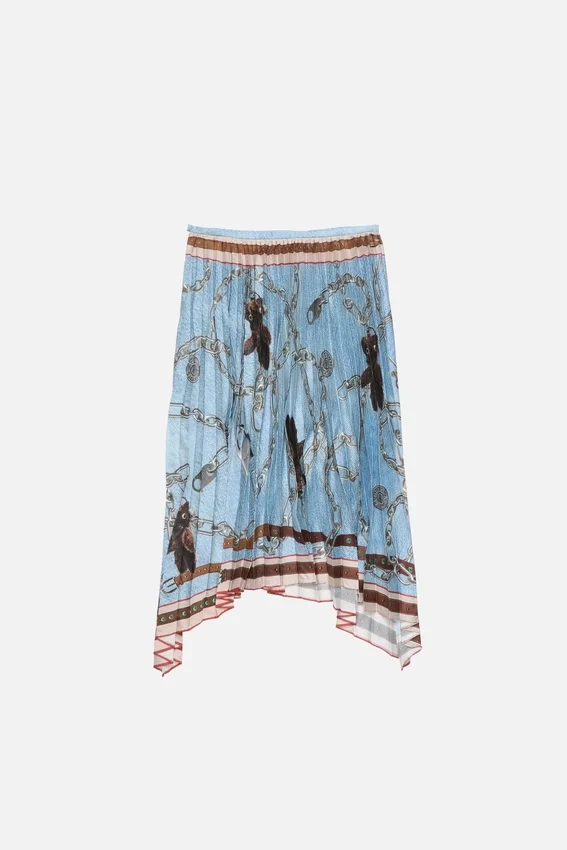 Long pleated skirt