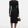 Long-sleeve midi dress