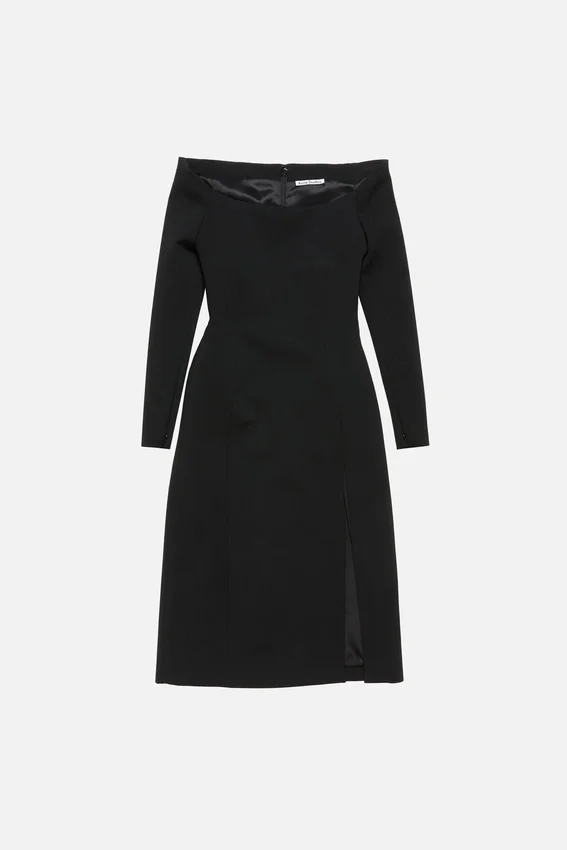 Long-sleeve midi dress
