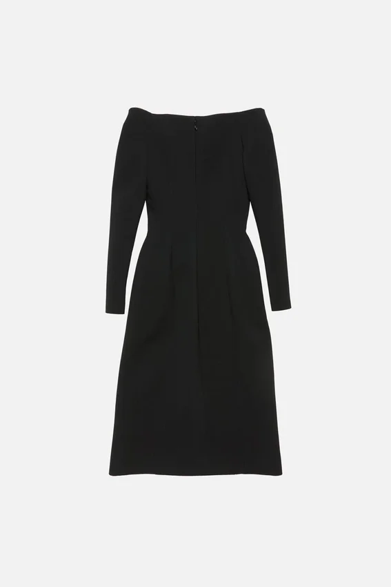 Long-sleeve midi dress