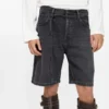 Loose fit denim shorts