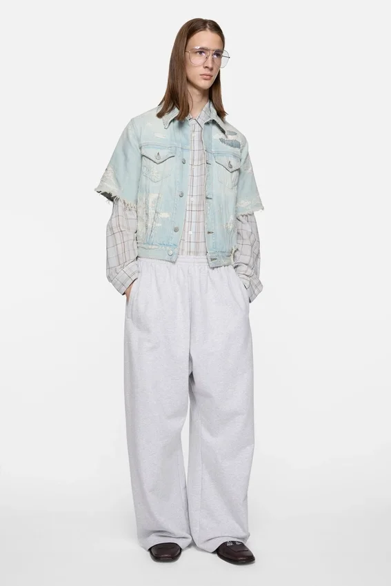 Mended denim jacket