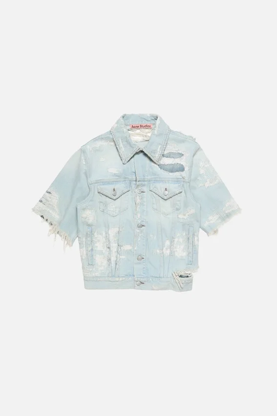 Mended denim jacket