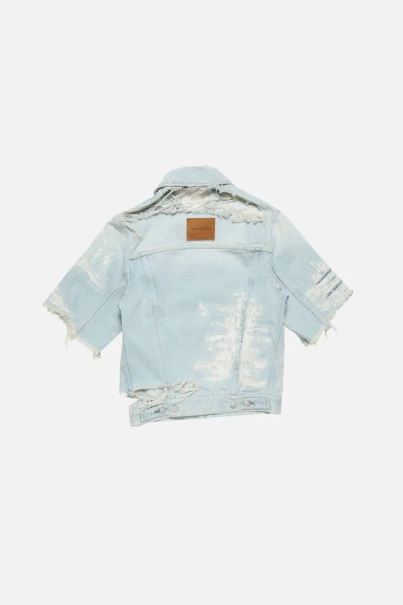 Mended denim jacket