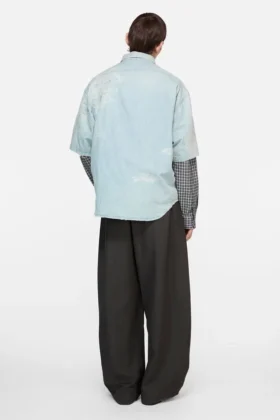 Mended denim shirt