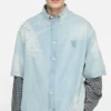 Mended denim shirt