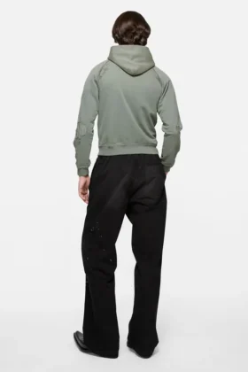 Mended fleece hoodie