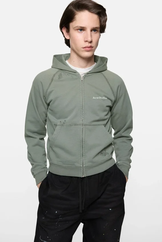 Mended fleece hoodie