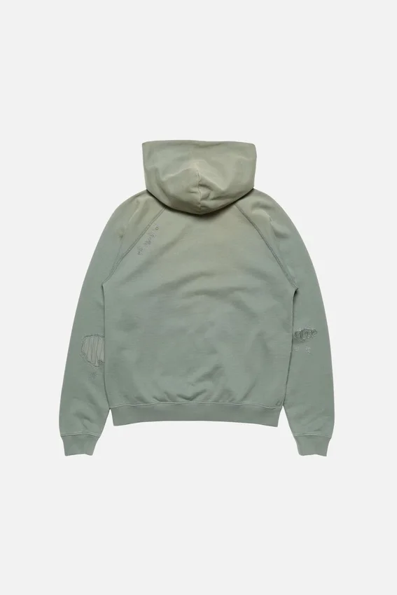 Mended fleece hoodie