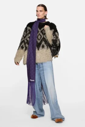 Metallic knit sweater