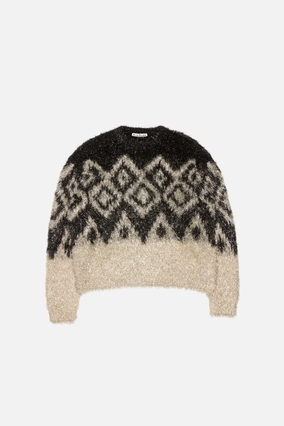 Metallic knit sweater