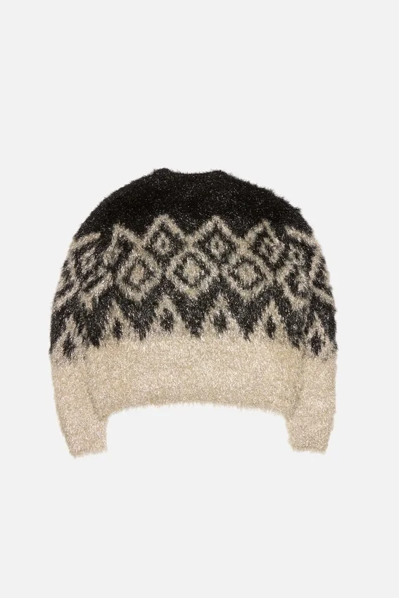 Metallic knit sweater