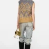 Metallic knit vest