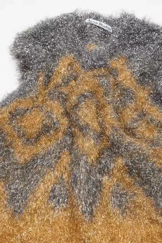 Metallic knit vest