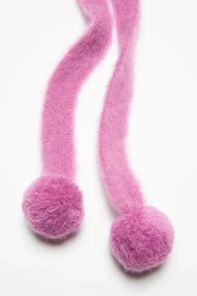 Mohair cap with earflaps