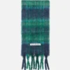 Mohair check scarf