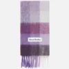 Mohair checked scarf