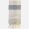 Mohair checked scarf