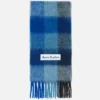 Mohair checked scarf