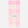 Mohair checked scarf