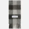 Mohair checked scarf
