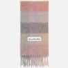 Mohair checked scarf