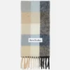Mohair checked scarf