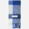 Mohair checked scarf