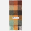 Mohair checked scarf