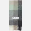 Mohair checked scarf