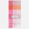 Mohair checked scarf