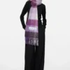 Mohair checked scarf