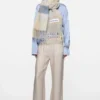 Mohair checked scarf