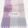 Mohair checked scarf